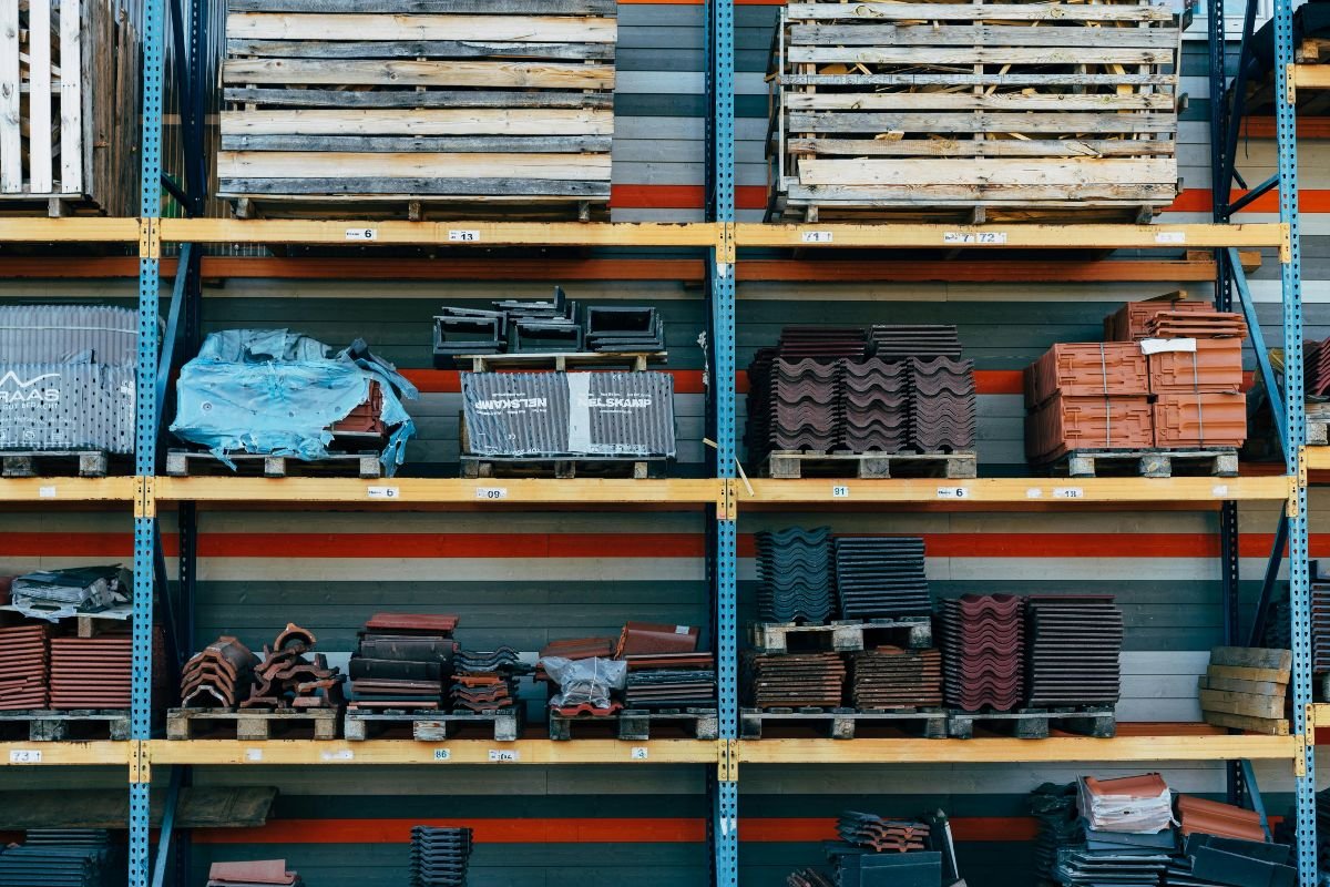 roofing materials on the shelves
